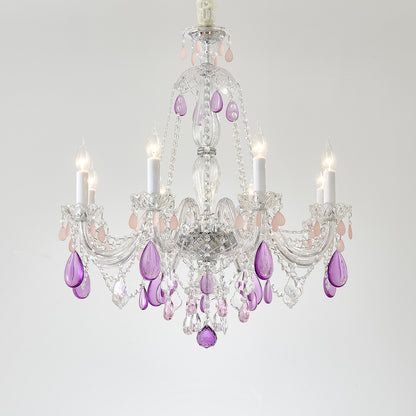 Yuhuaqi Lighting European Candle Crystal Chandelier