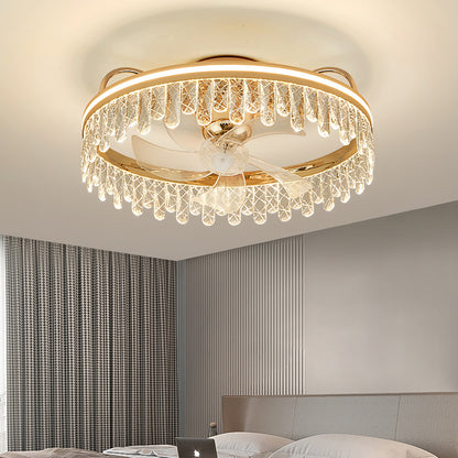 Fan light, dining room light, bedroom light, crystal chandelier.