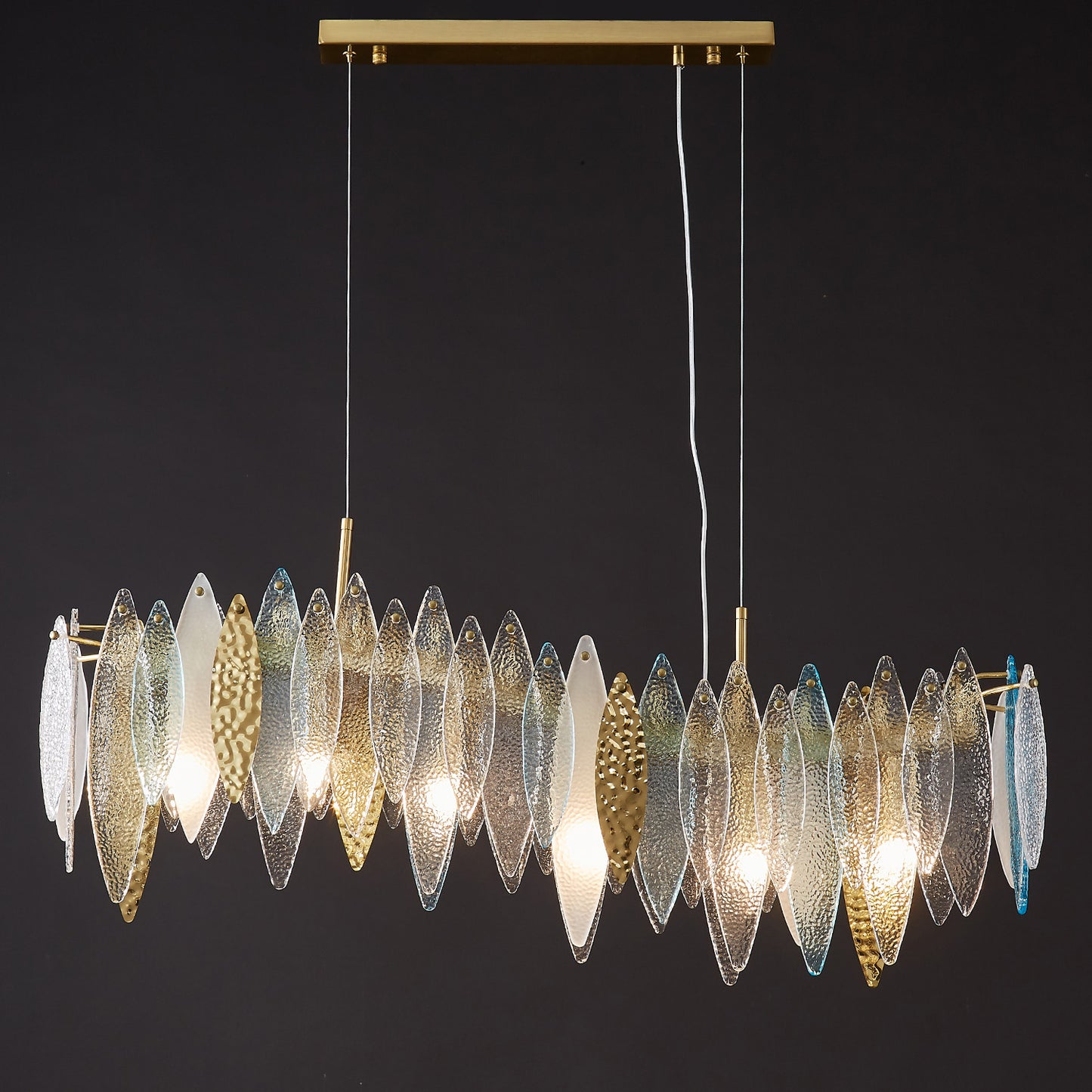 Postmodern glass chandelier modern minimalist style