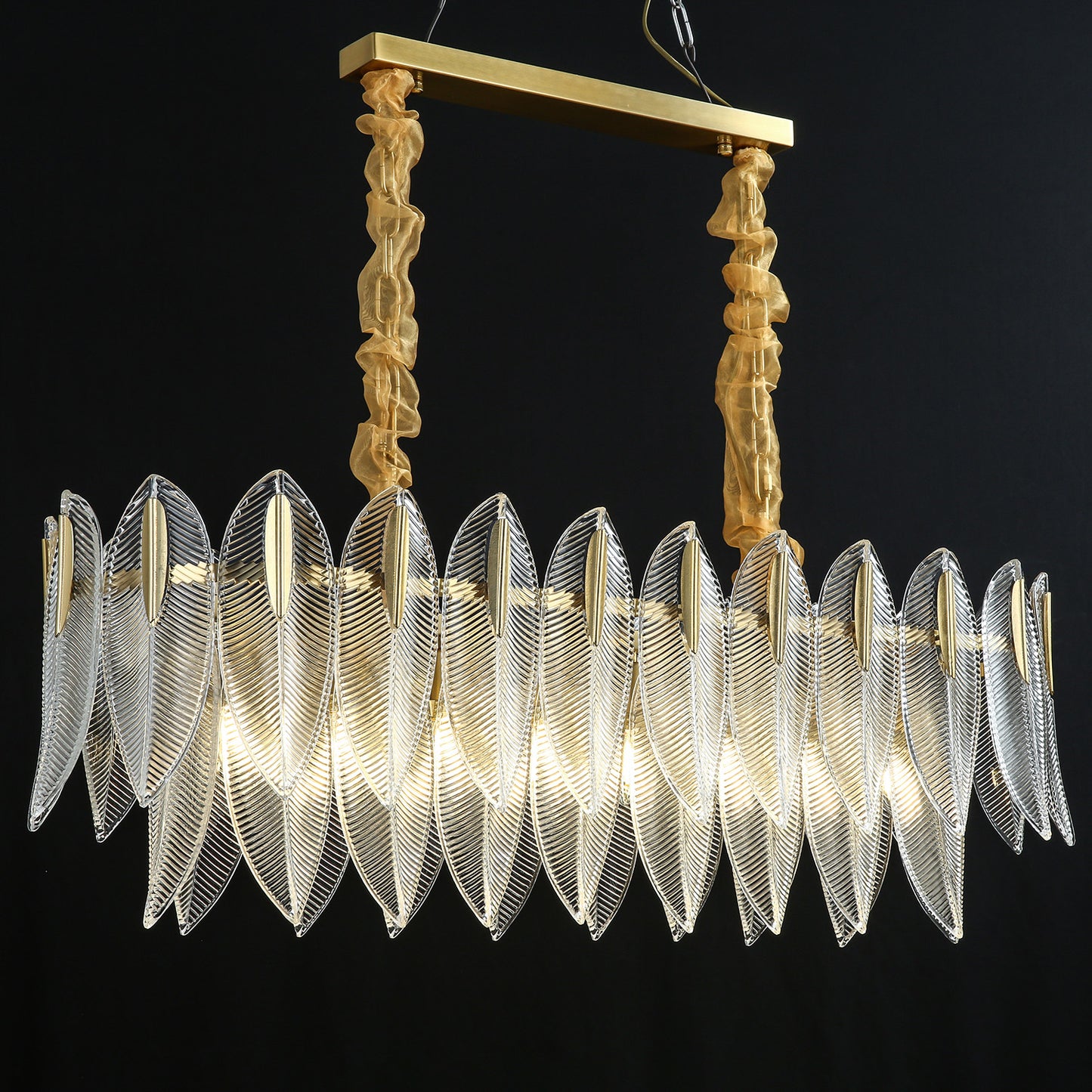 Postmodern glass chandelier modern minimalist style