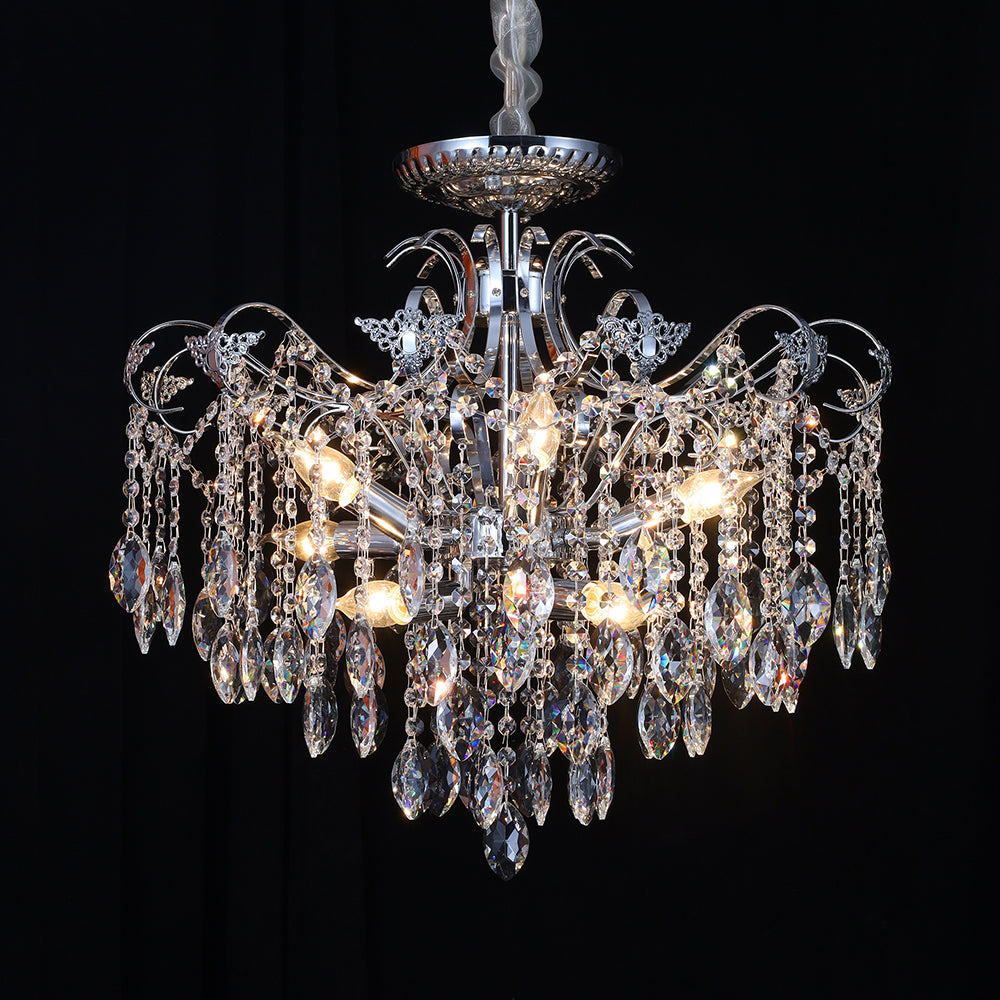 5013Wrought iron candle crystal chandelier