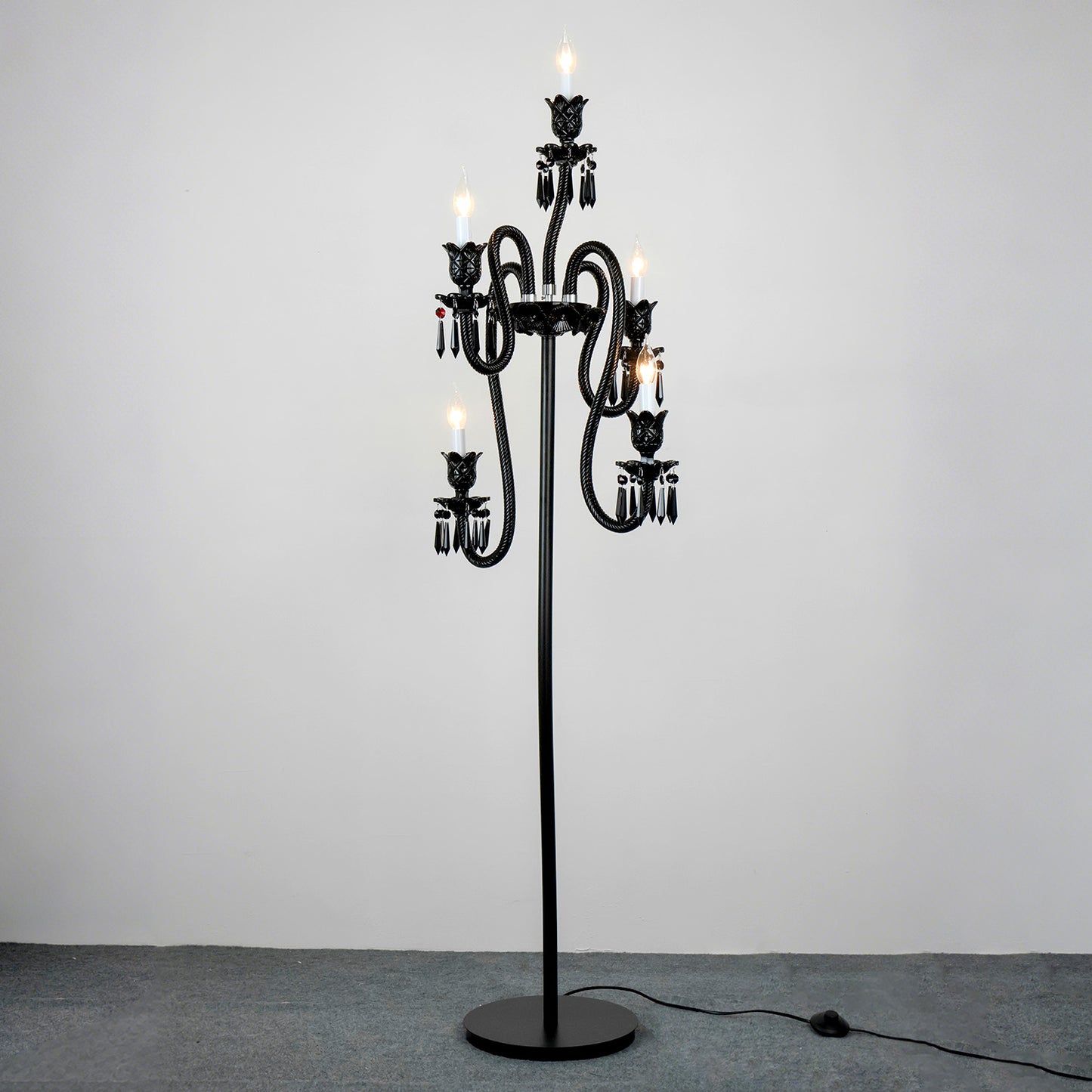 Crystal Floor Lamp | European-Style Crystal Lighting | Living Room Lamp | Villa Lighting