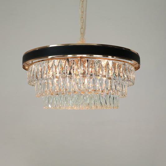 Crystal chandelier, understated luxury crystal chandelier, living room chandelier