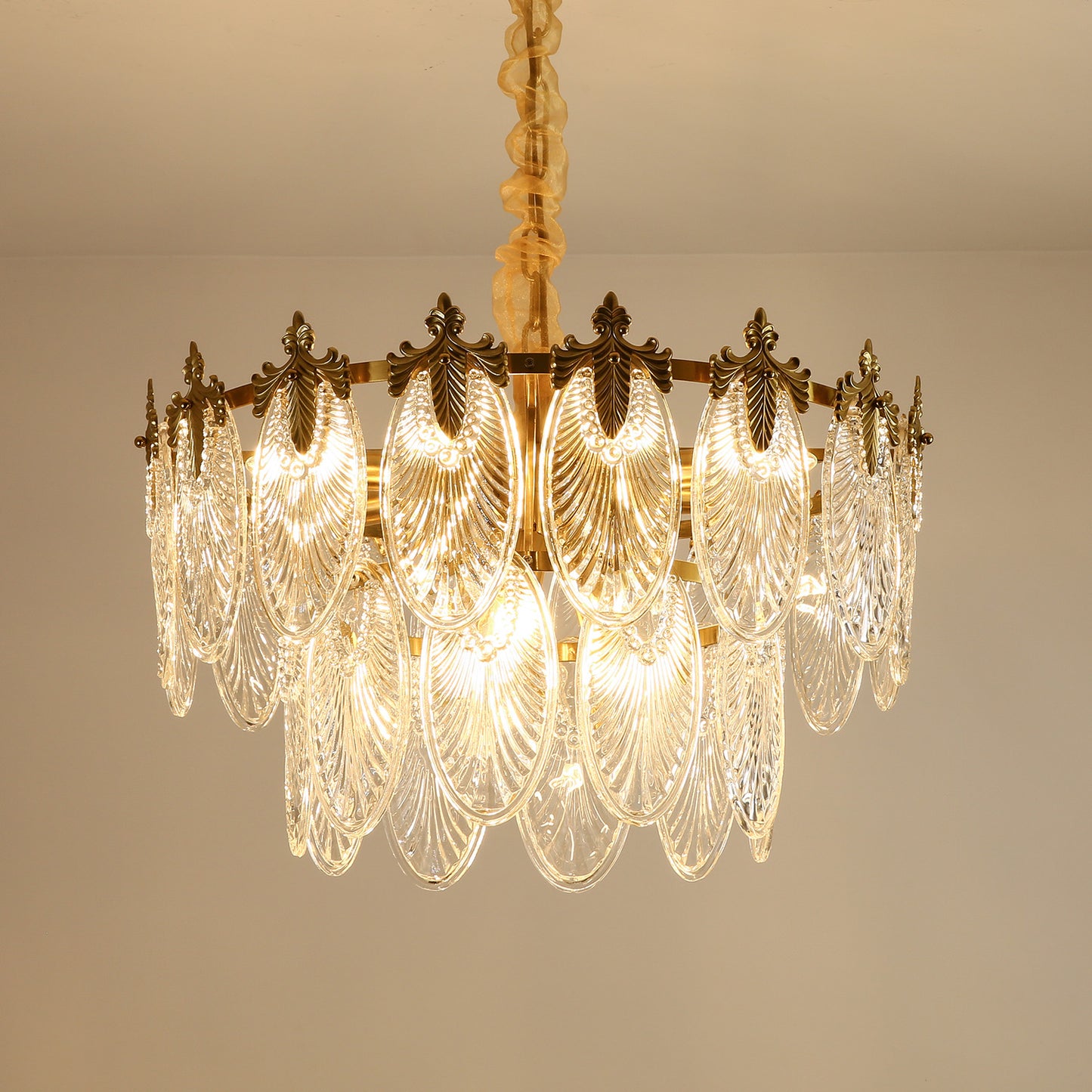 Postmodern glass chandelier modern minimalist style