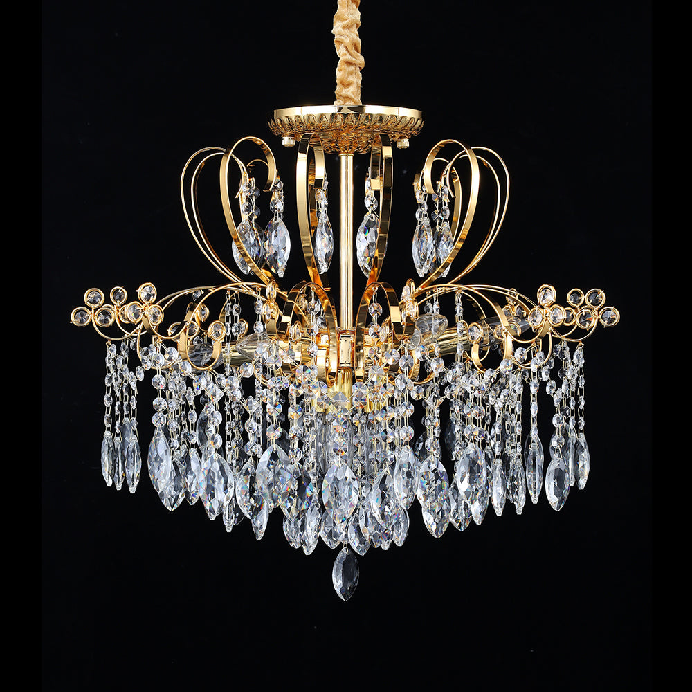 5021Wrought iron candle crystal chandelier