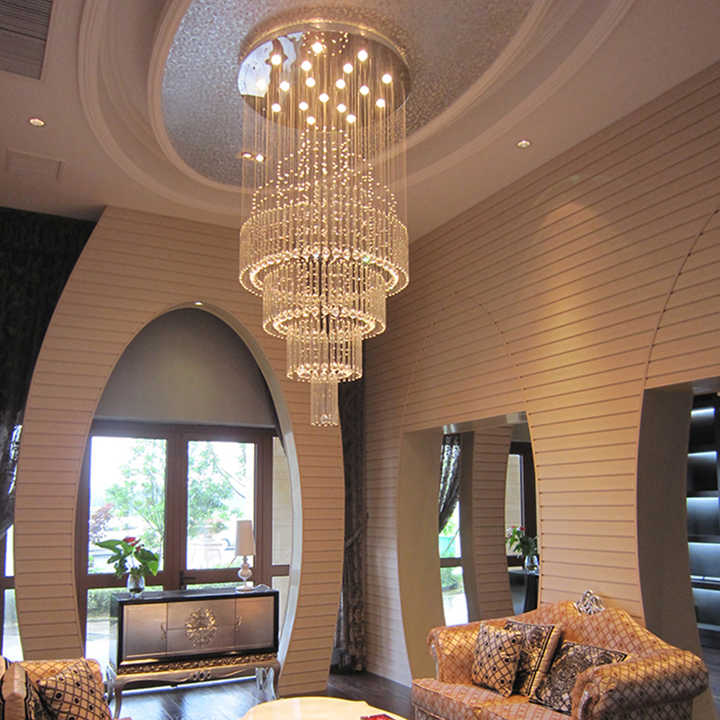 Modern simple light luxury golden crystal ceiling lamp