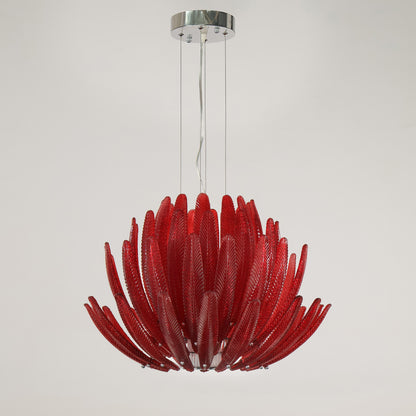 Modern minimalist living room glass pendant light branch shaped crystal light antique bedroom LED light