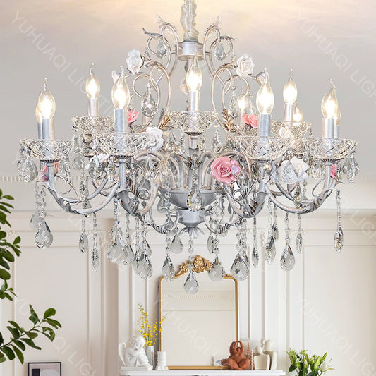 Ceramic Petal Crystal Chandelier HQ3053