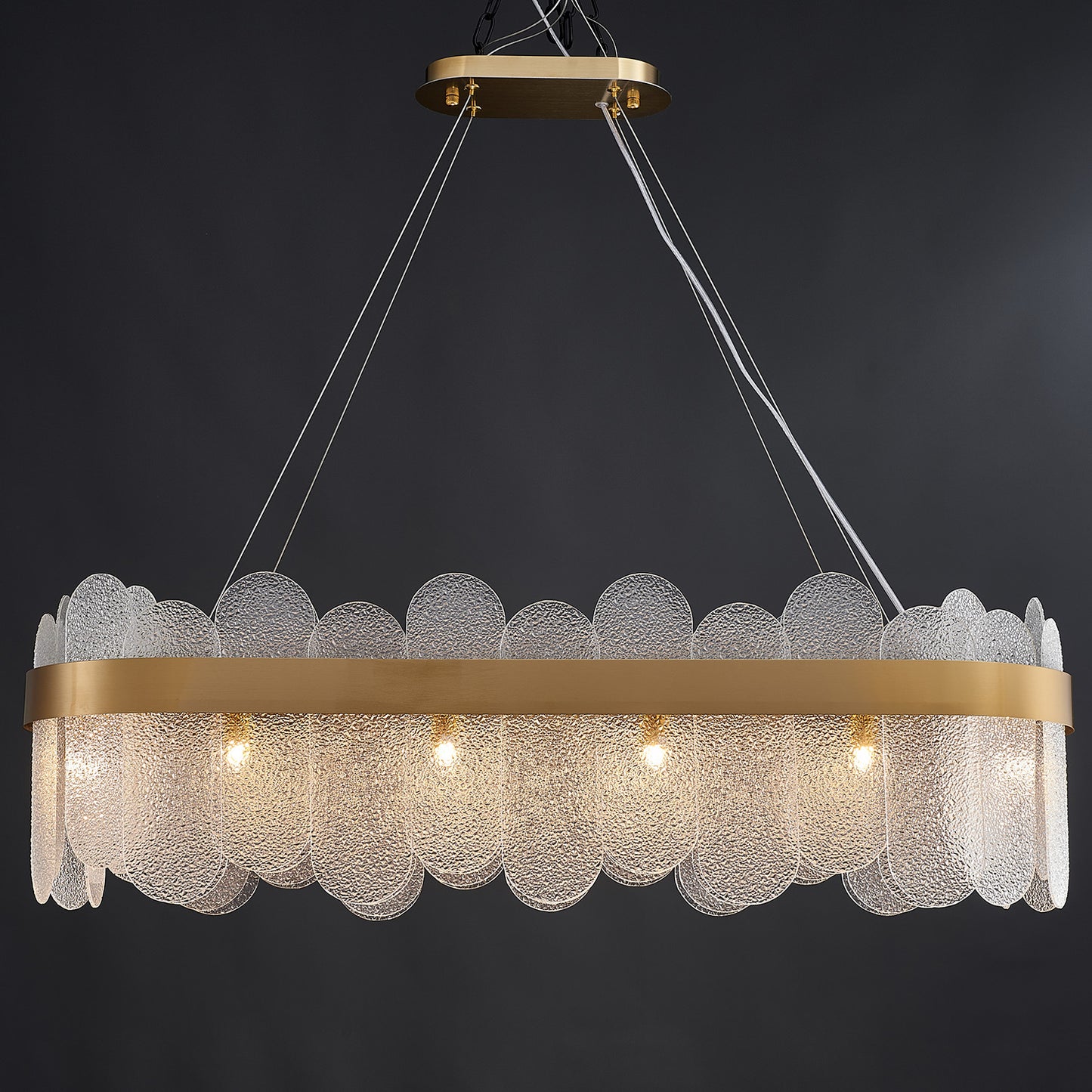 Postmodern glass chandelier modern minimalist style