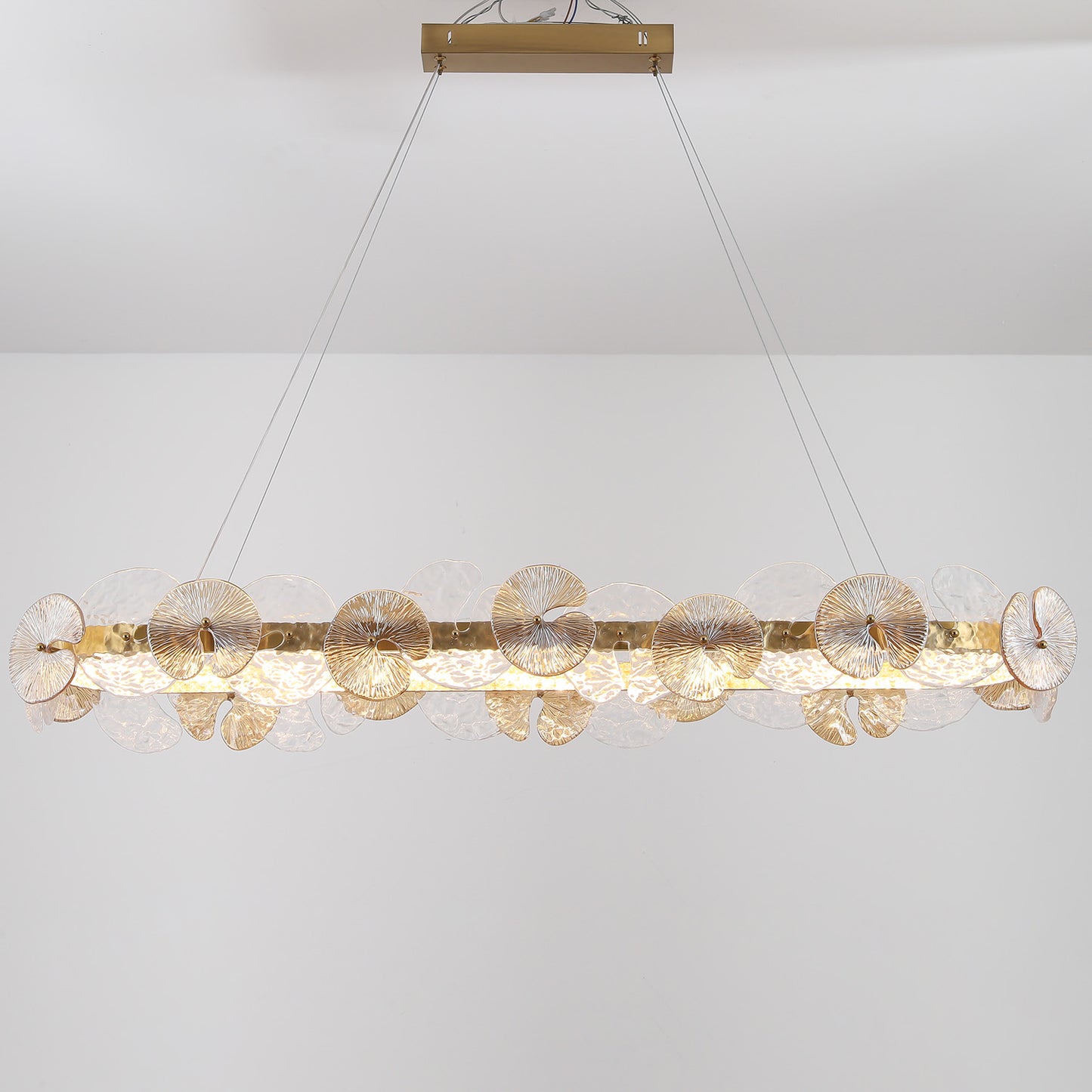Postmodern glass chandelier modern minimalist style