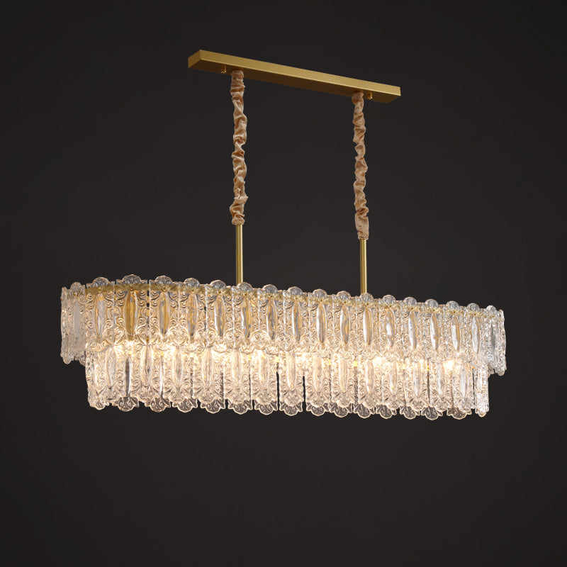 Postmodern glass chandelier, dining room chandelier, hallway chandelier