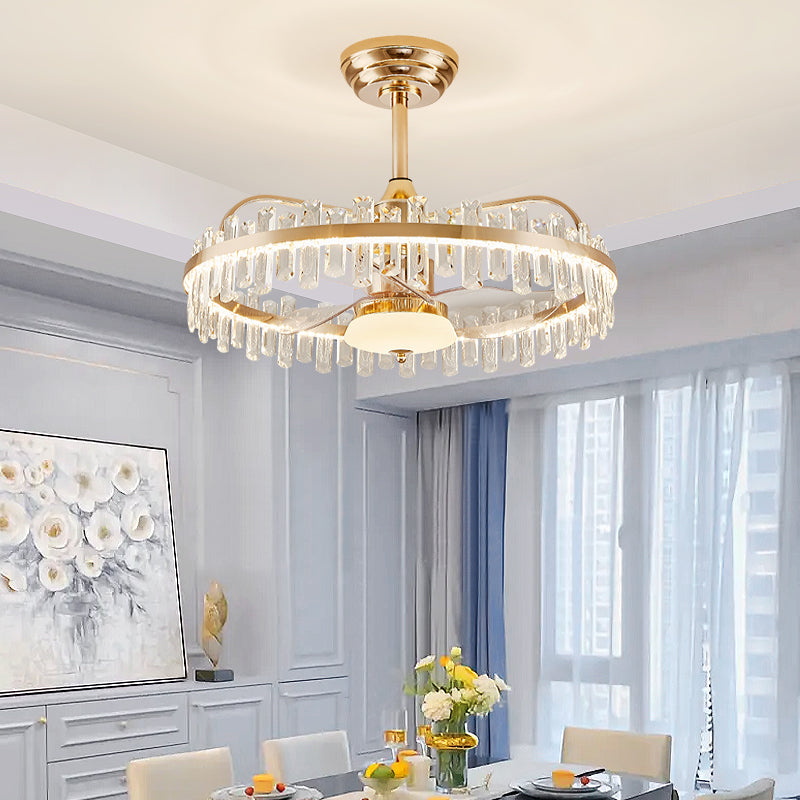 Fan light, dining room light, bedroom light, crystal chandelier. HQC5335-5775