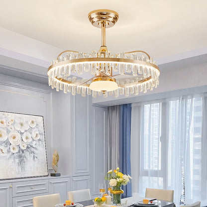 Fan light, dining room light, bedroom light, crystal chandelier. HQC5335-5775