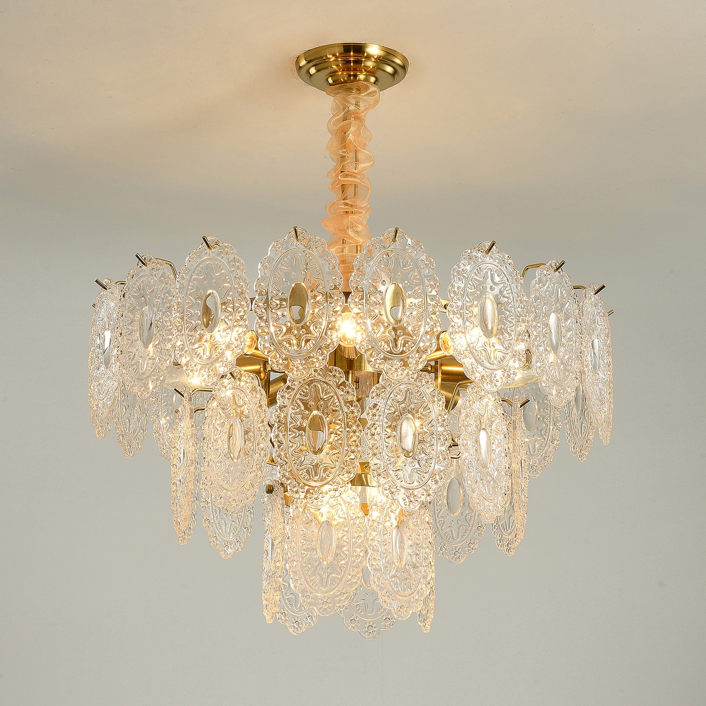 Postmodern glass chandelier modern minimalist style