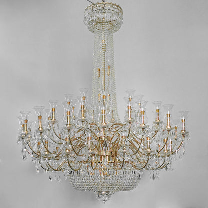 Modern European style light luxury crystal glass chandelier villa hall