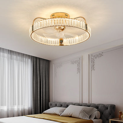 Fan light, dining room light, bedroom light, crystal chandelier.