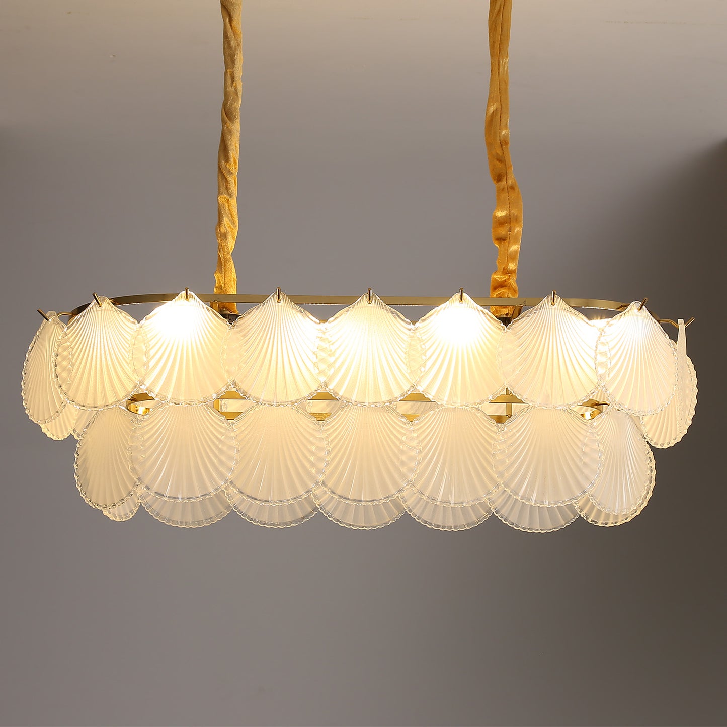 Postmodern glass chandelier modern minimalist style