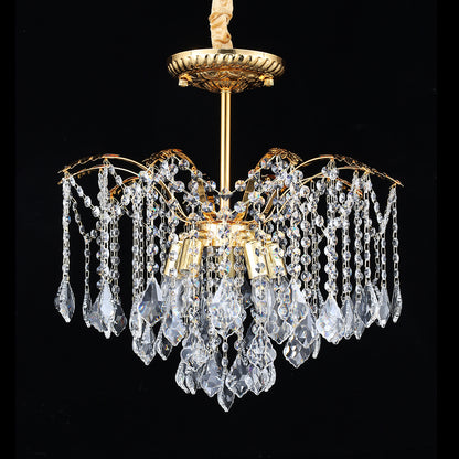 5016Wrought iron candle crystal chandelier