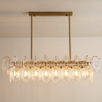 Postmodern glass chandelier modern minimalist style