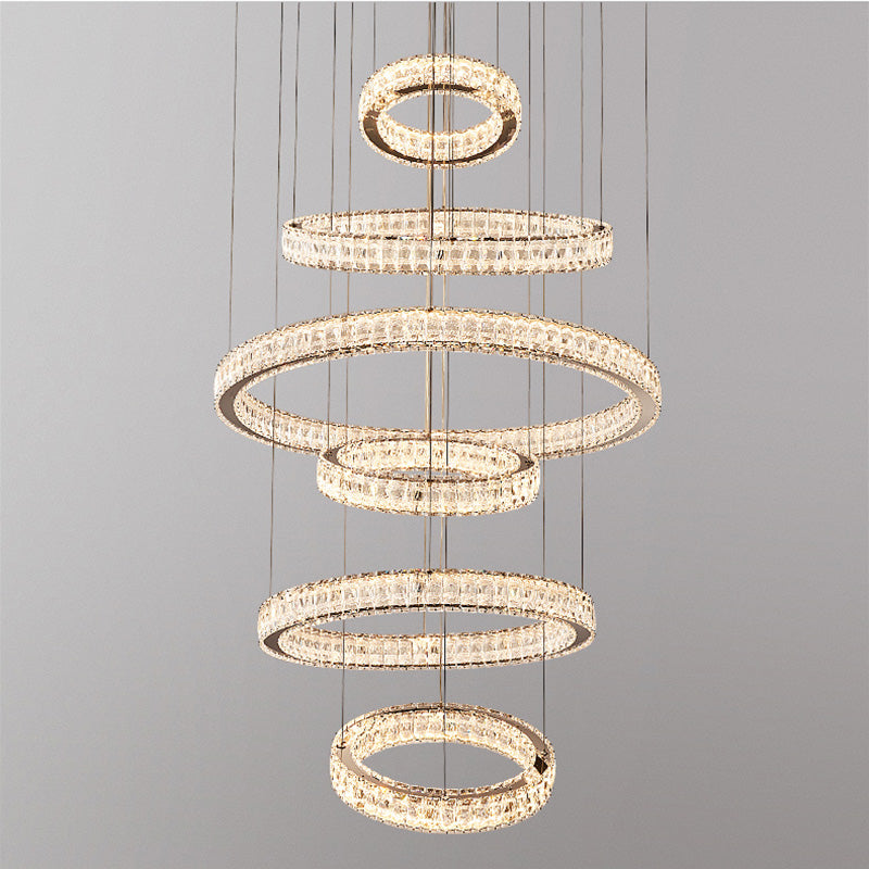 Staircase lights, villa chandeliers, ceiling lights, entryway chandeliers, crystal chandeliers