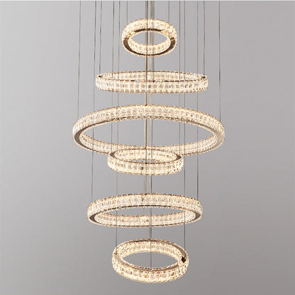 Staircase lights, villa chandeliers, ceiling lights, entryway chandeliers, crystal chandeliers