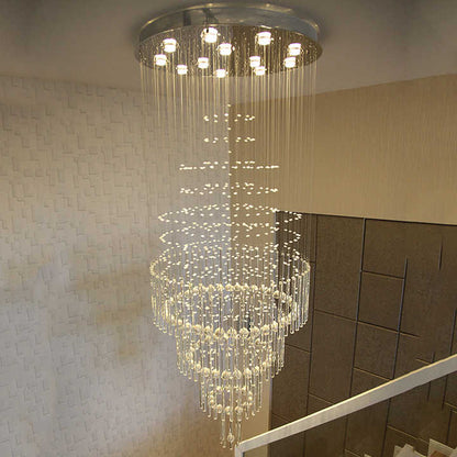 Modern simple light luxury golden crystal ceiling lamp