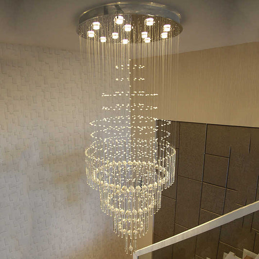 Modern simple light luxury golden crystal ceiling lamp