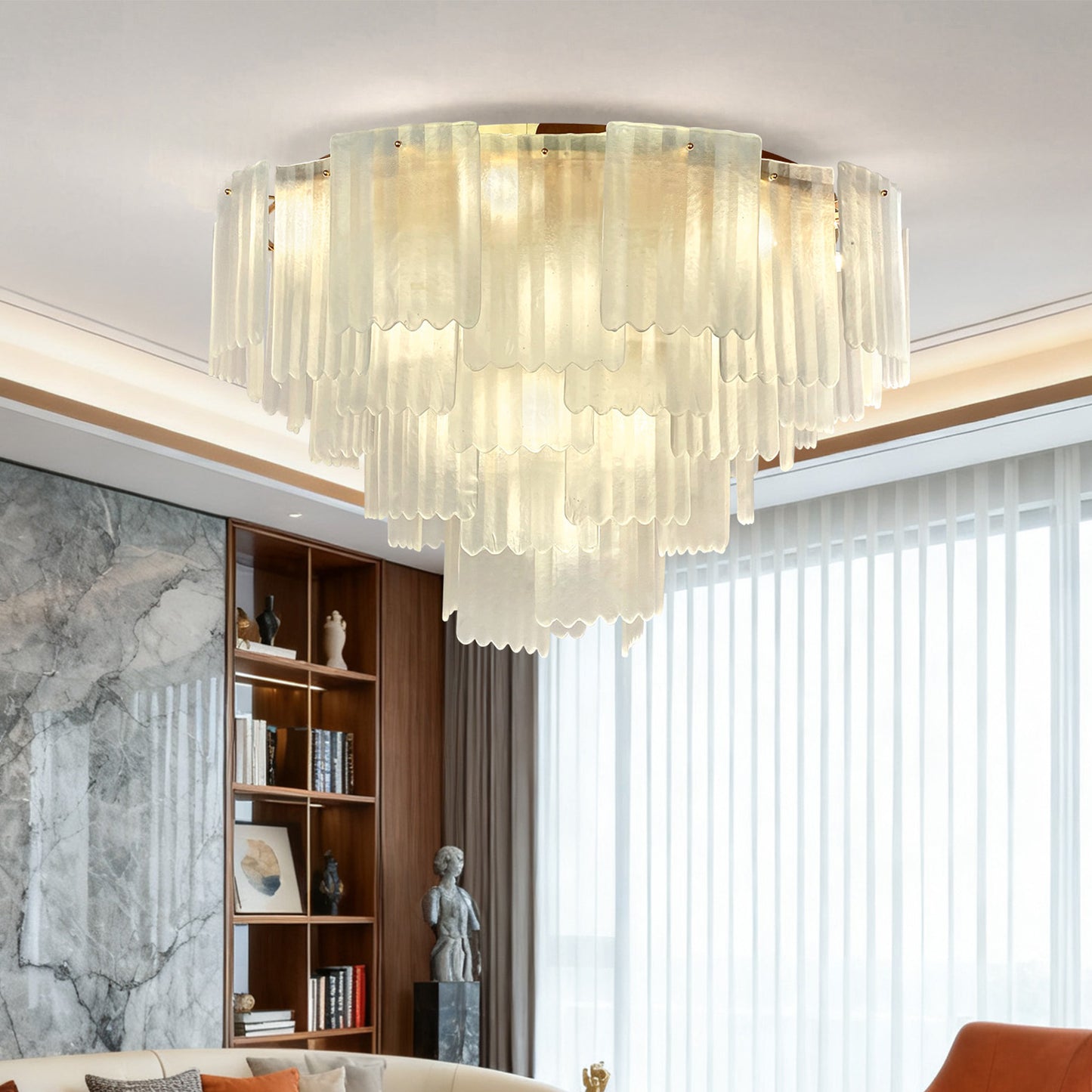 Postmodern glass ceiling light