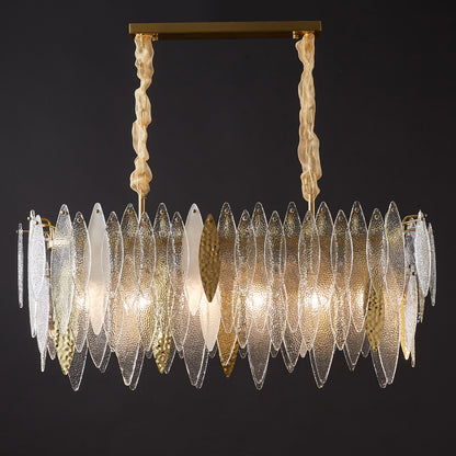 Postmodern glass chandelier modern minimalist style