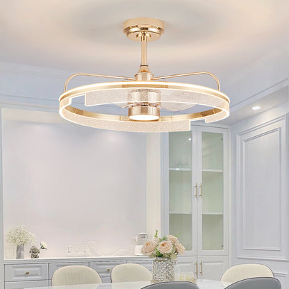 Fan light, dining room light, bedroom light, crystal chandelier.HQC-J5775/H5500