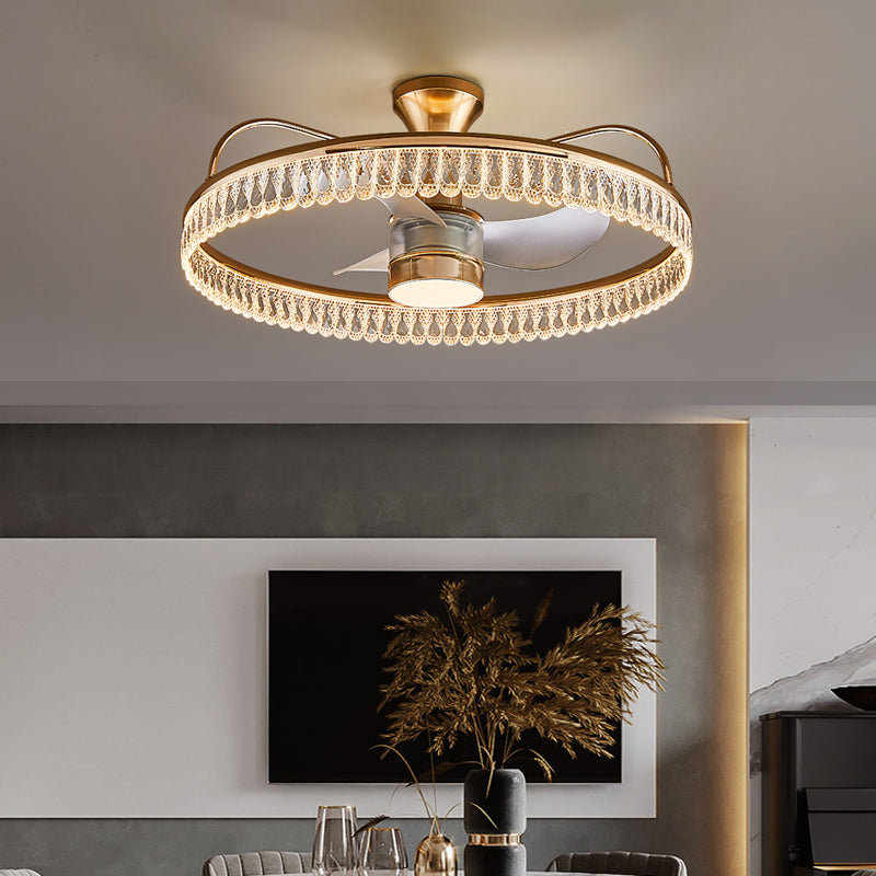 Fan light, dining room light, bedroom light, crystal chandelier, ceiling light