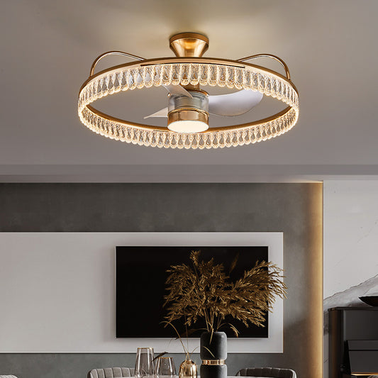 Fan light, dining room light, bedroom light, crystal chandelier, ceiling light