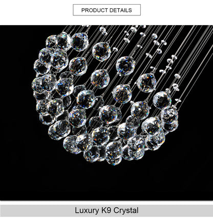 6045Modern simple light luxury golden crystal ceiling lamp