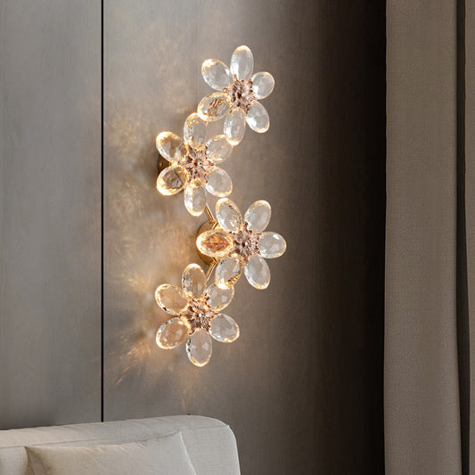 Postmodern simple crystal wall lamp