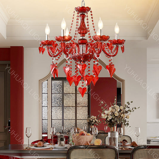 Creative Heart-Shaped Crystal Chandelier HQ8079