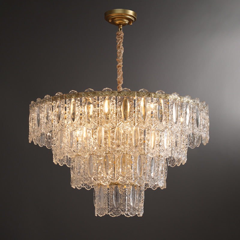 Postmodern glass chandelier, dining room chandelier, hallway chandelier