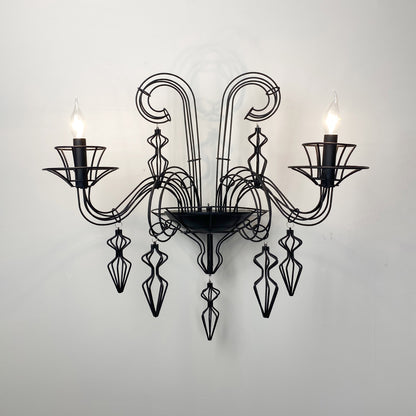 American simple black wall lamp