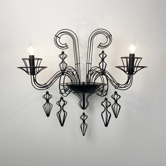 American simple black wall lamp