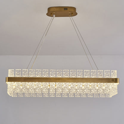 Postmodern glass chandelier modern minimalist style