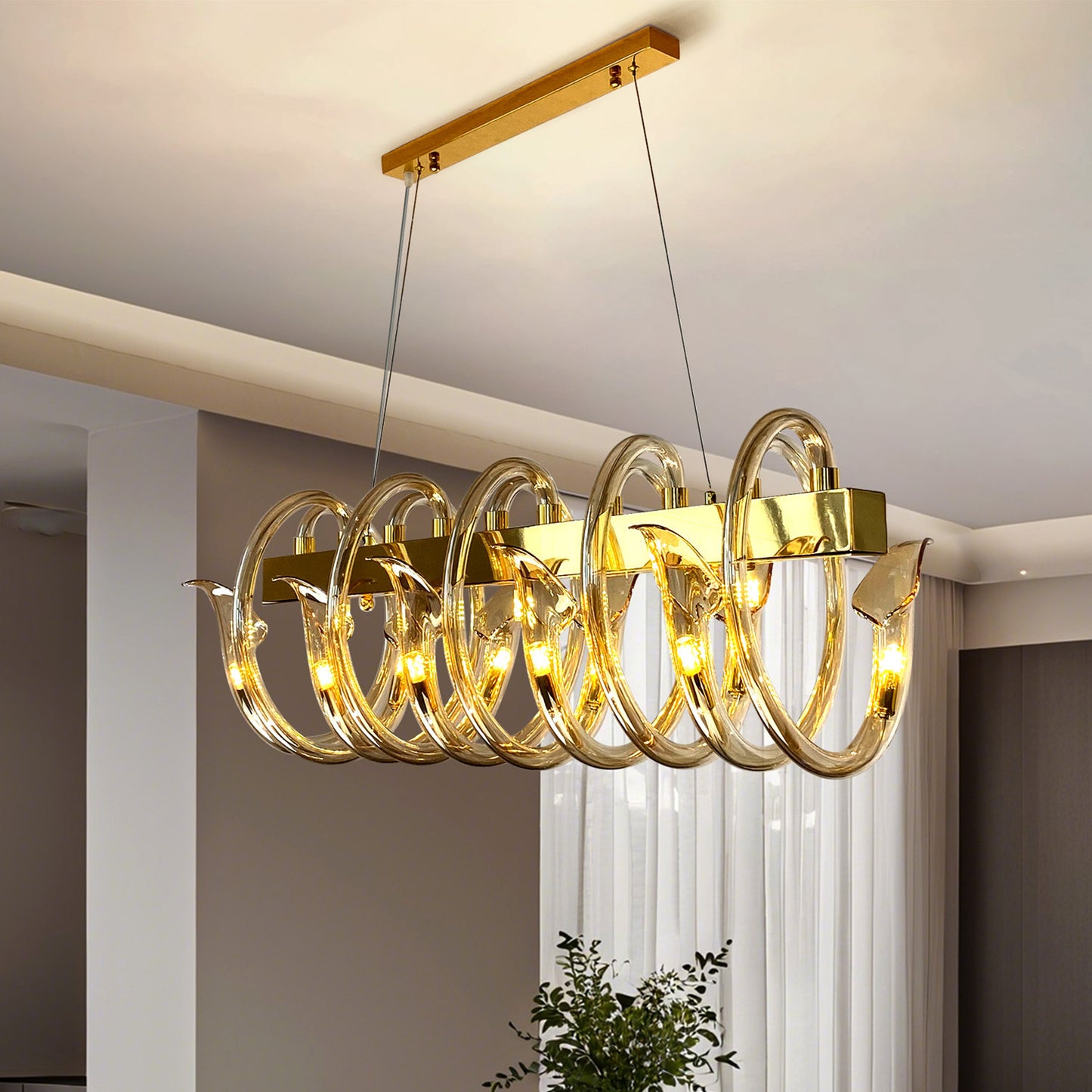 European candle crystal chandelier golden hotel villa lamp