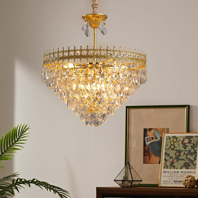 Wrought iron crystal chandelier, dining room light, hallway light, living room light, coffee shop light