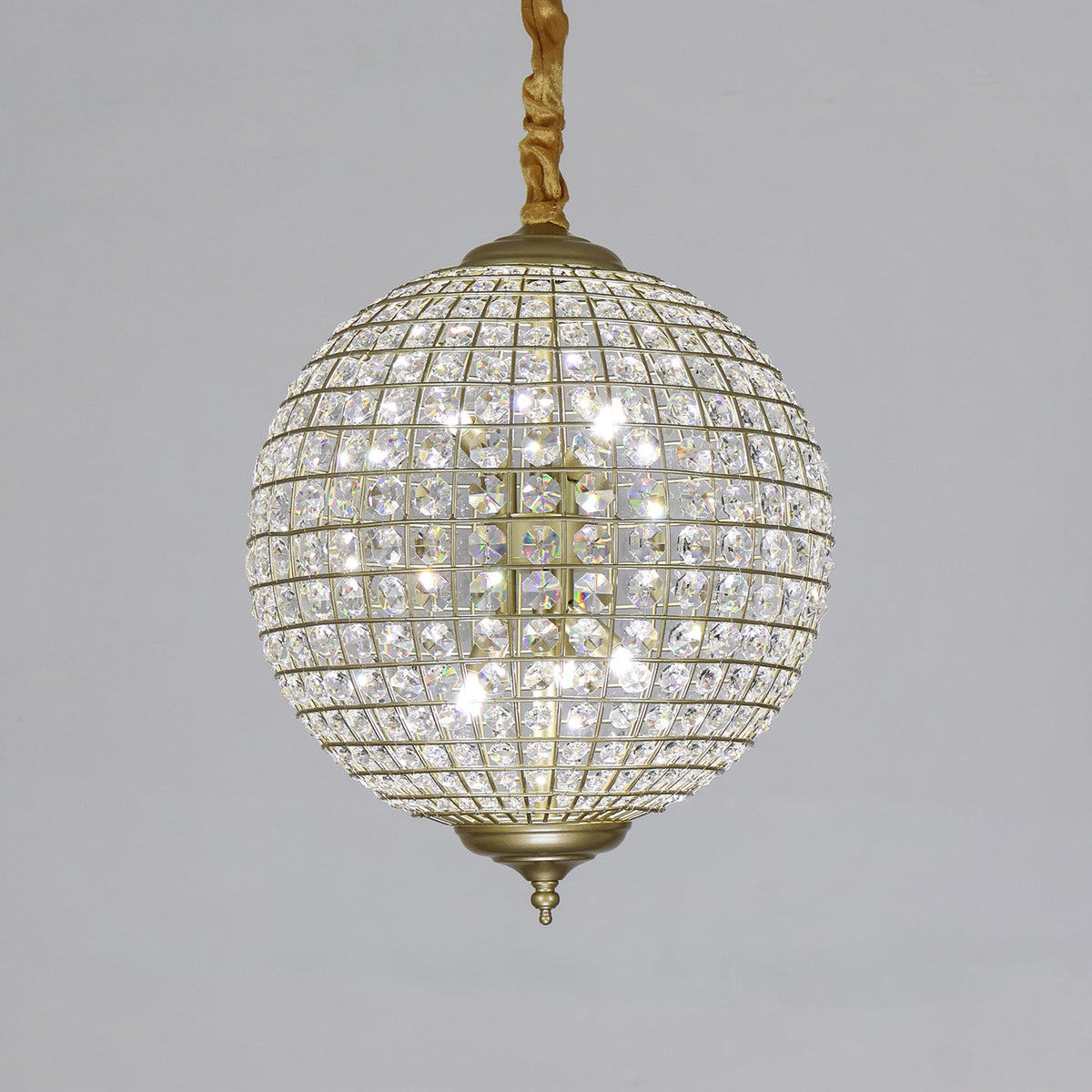 Crystal spherical chandelier living room