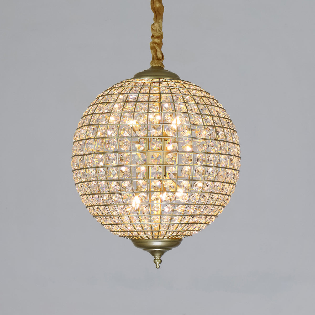 Crystal spherical chandelier living room