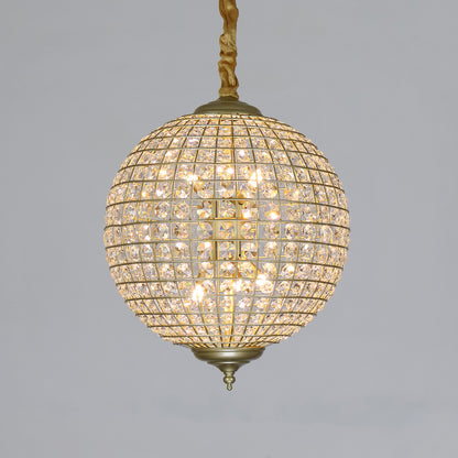 Crystal spherical chandelier living room