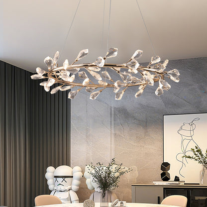 Modern minimalist light luxury crystal chandelier restaurant chandelier living room chandelier