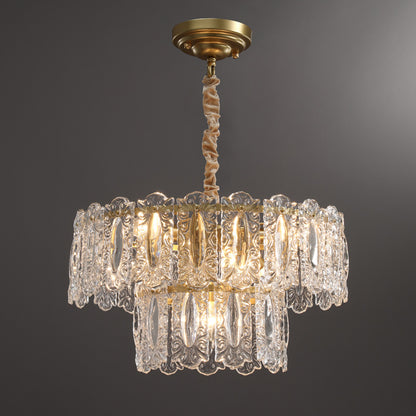 Postmodern glass chandelier, dining room chandelier, hallway chandelier