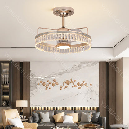 Aluminum Crystal Fan Lamp