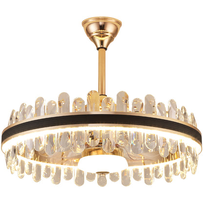 Fan light, dining room light, bedroom light, crystal light, crystal chandelier