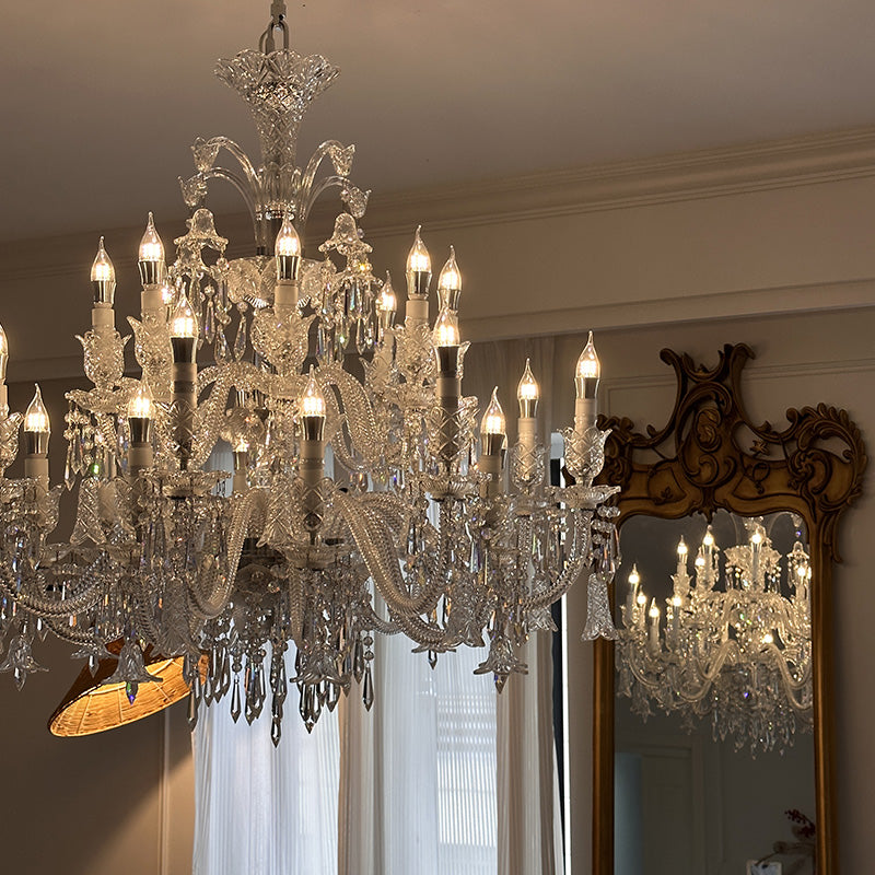 European candle crystal chandelier
