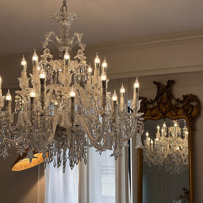 European candle crystal chandelier